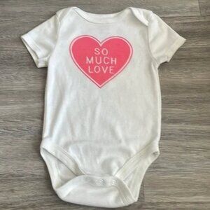 Jumping Beans Baby Beans Bodysuit SO MUCH LOVE SIZE NB White/Pink